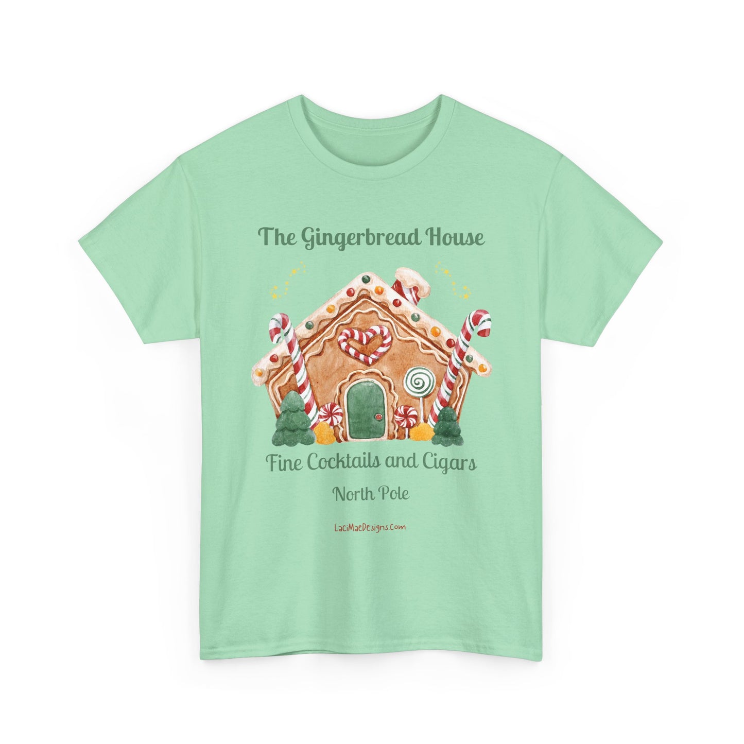 Fun, Imaginary North Pole Cocktail & Cigar Bar Unisex Heavy Cotton Tee