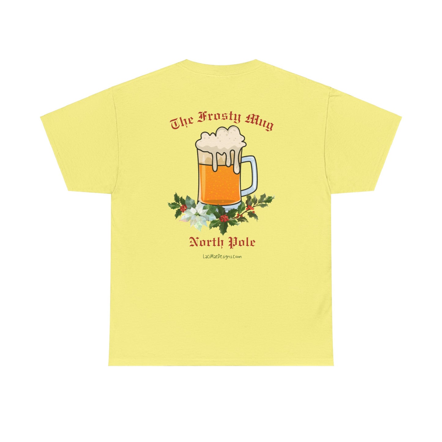 Imaginary North Pole bar/pub Christmas Holiday themed Unisex Heavy Cotton Tee
