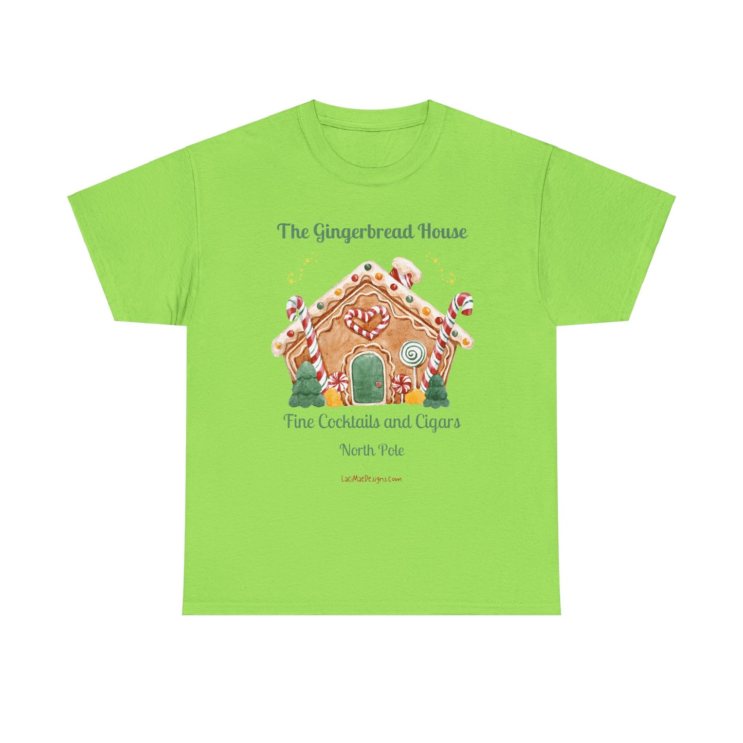 Fun, Imaginary North Pole Cocktail & Cigar Bar Unisex Heavy Cotton Tee