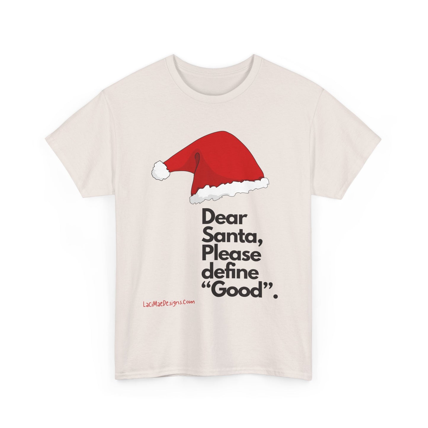 Unisex Heavy Cotton Tee with Christmas design