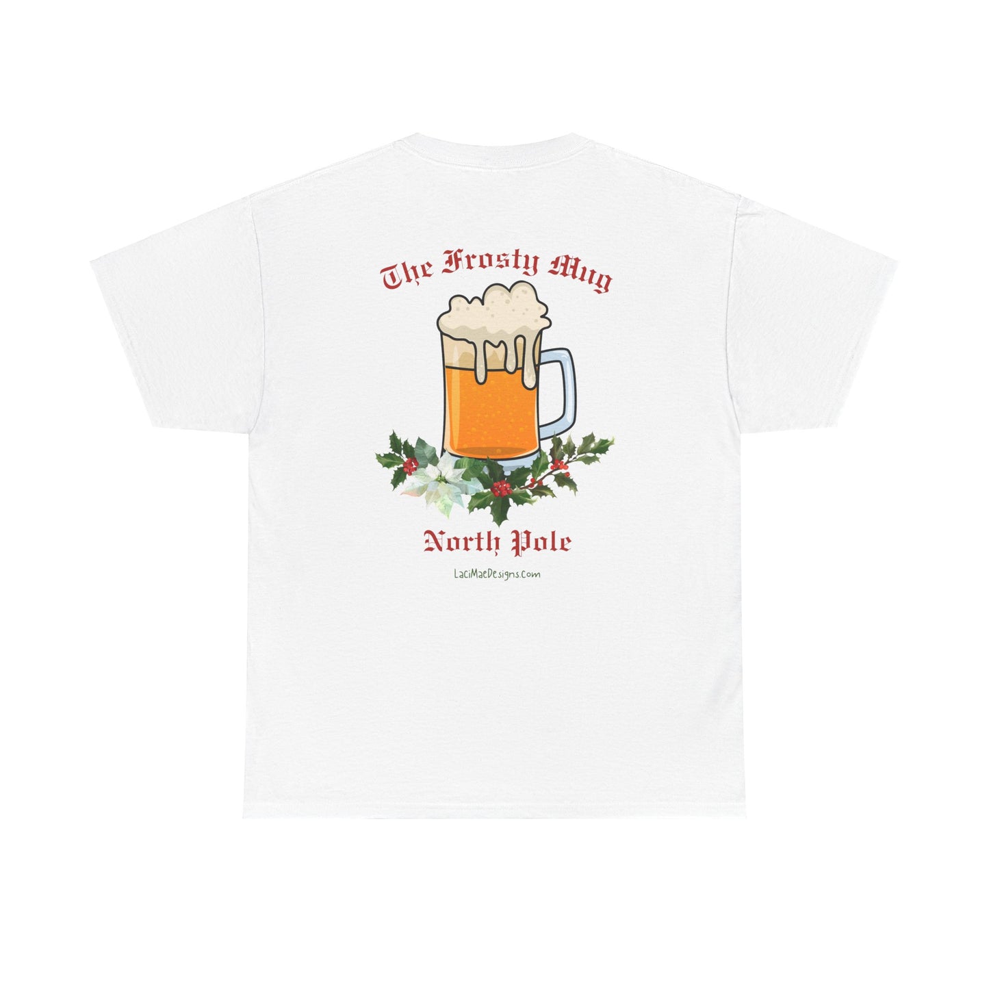 Imaginary North Pole bar/pub Christmas Holiday themed Unisex Heavy Cotton Tee