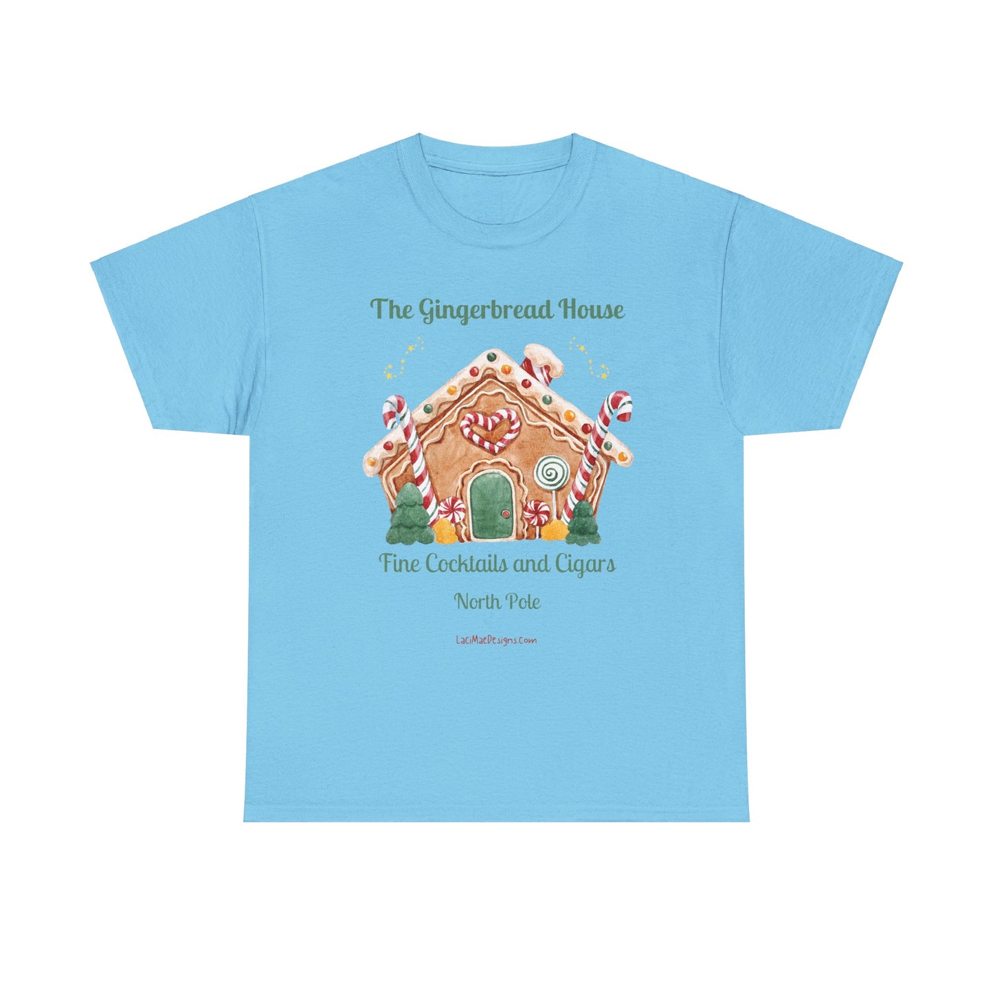 Fun, Imaginary North Pole Cocktail & Cigar Bar Unisex Heavy Cotton Tee