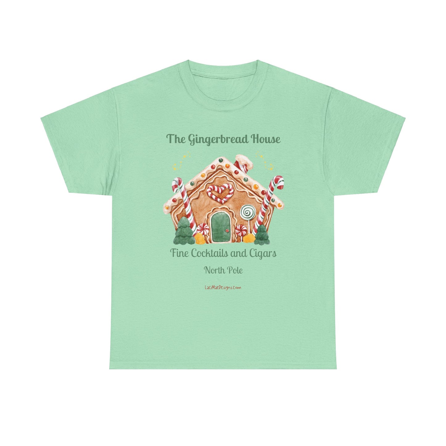 Fun, Imaginary North Pole Cocktail & Cigar Bar Unisex Heavy Cotton Tee