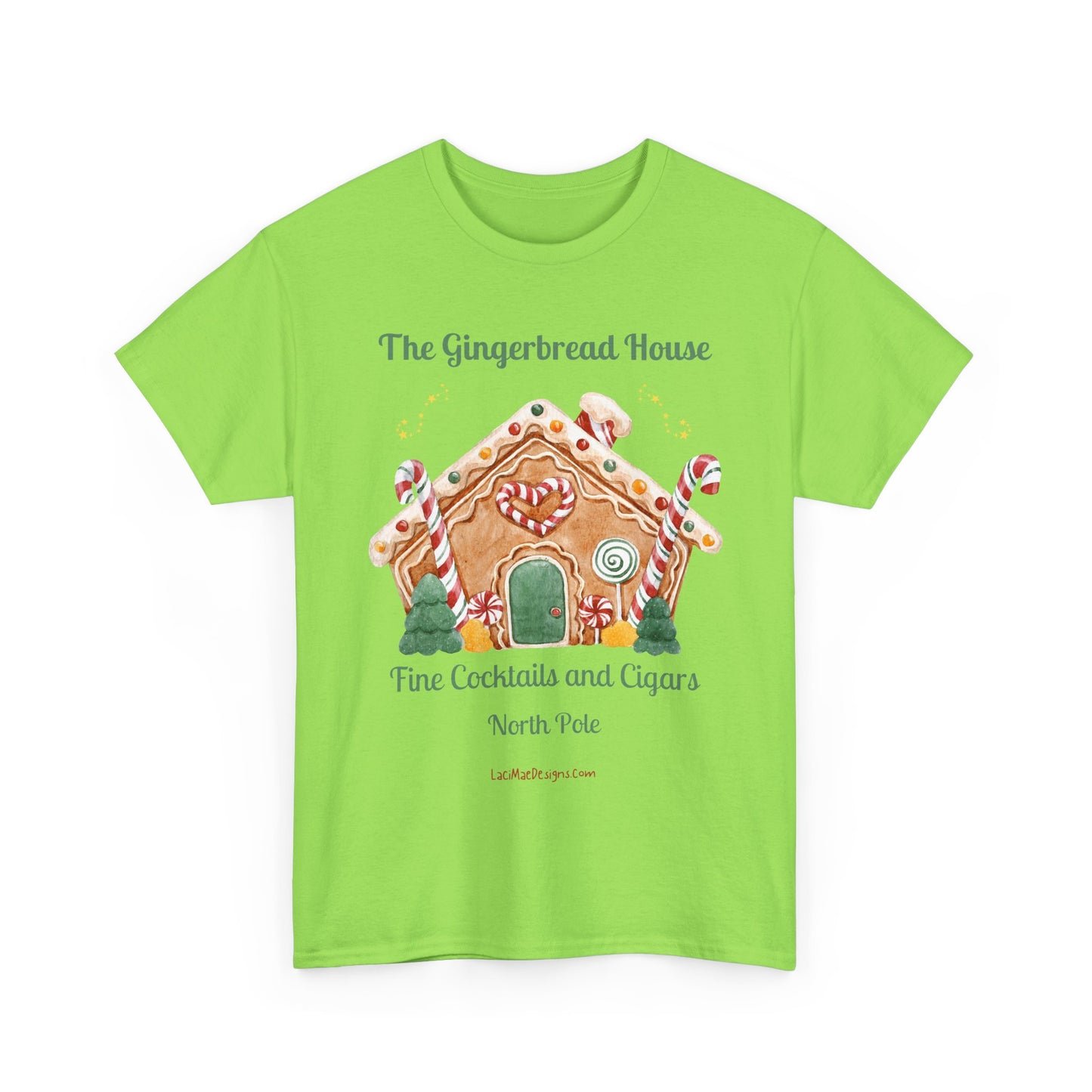 Fun, Imaginary North Pole Cocktail & Cigar Bar Unisex Heavy Cotton Tee