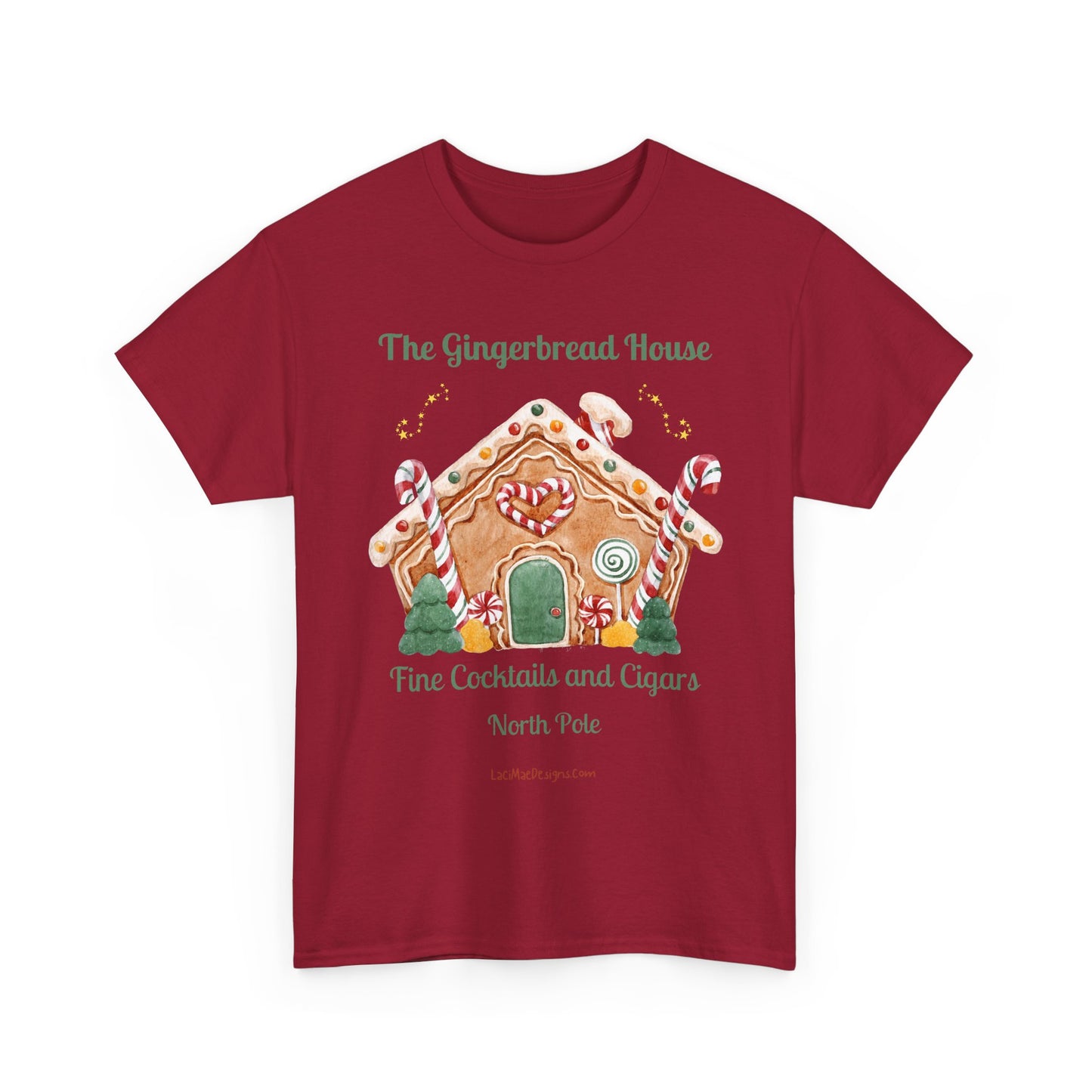 Fun, Imaginary North Pole Cocktail & Cigar Bar Unisex Heavy Cotton Tee