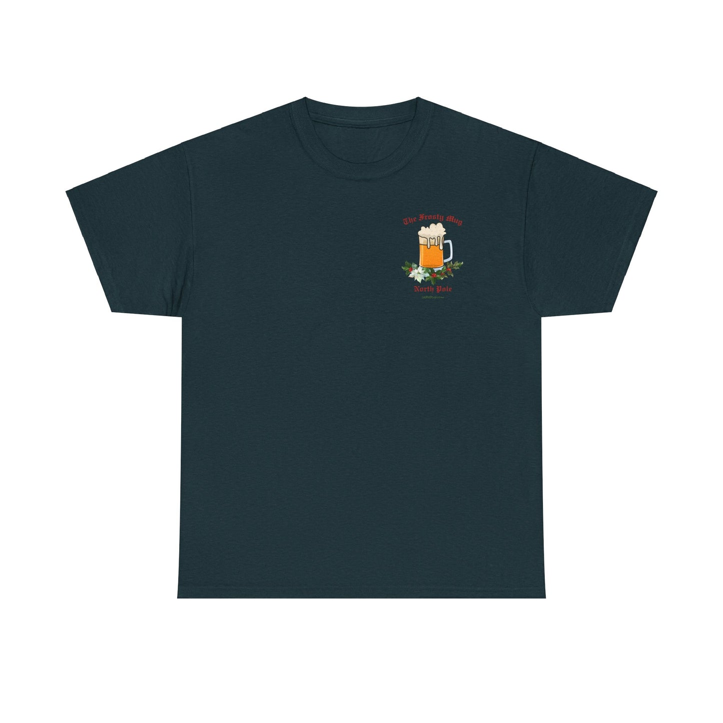 Unisex Imaginary North Pole Bar/Pub themed Christmas holiday Heavy Cotton Tee