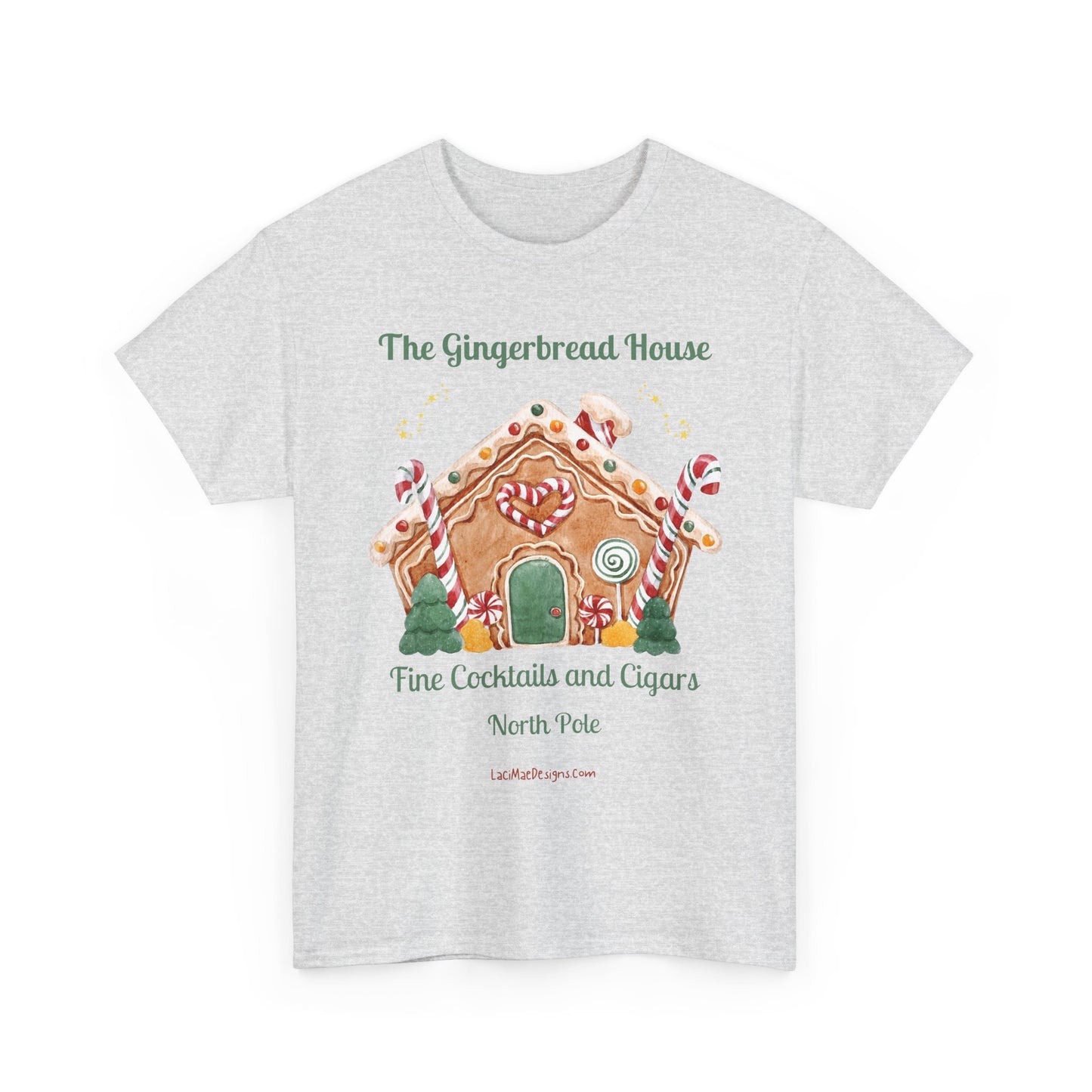 Fun, Imaginary North Pole Cocktail & Cigar Bar Unisex Heavy Cotton Tee