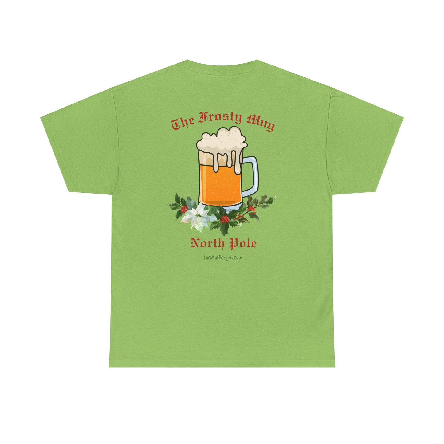 Imaginary North Pole bar/pub Christmas Holiday themed Unisex Heavy Cotton Tee