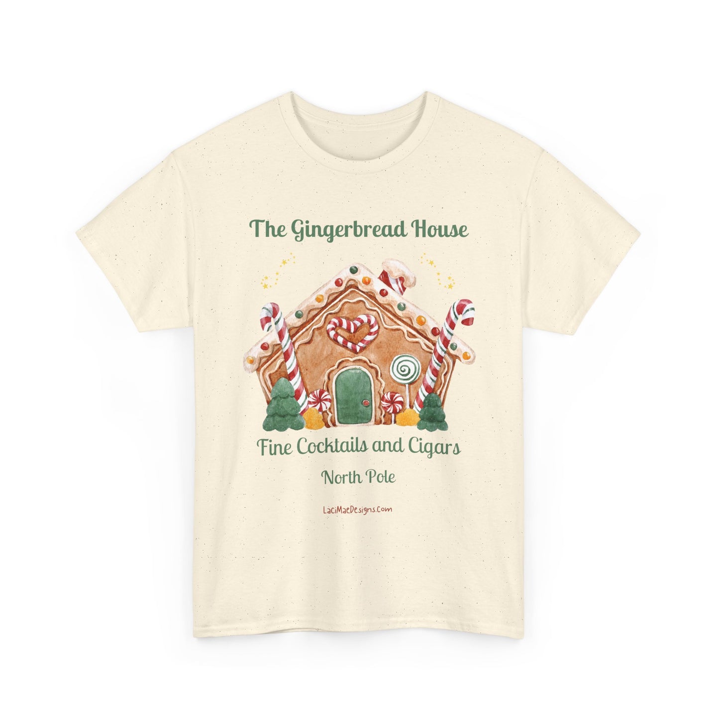 Fun, Imaginary North Pole Cocktail & Cigar Bar Unisex Heavy Cotton Tee