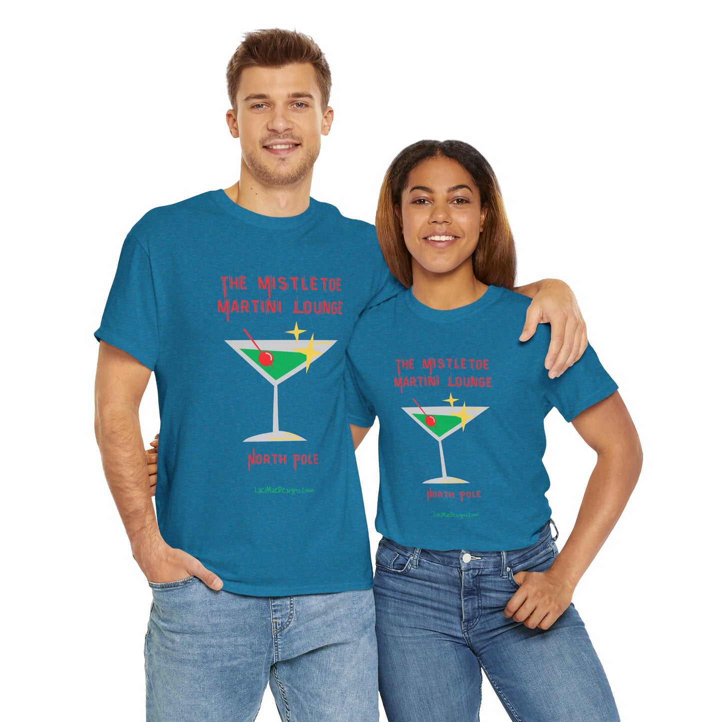 Fun imaginary North Pole lounge graphic Unisex Heavy Cotton Tee