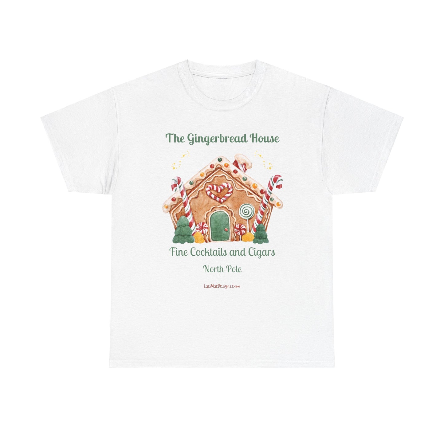 Fun, Imaginary North Pole Cocktail & Cigar Bar Unisex Heavy Cotton Tee