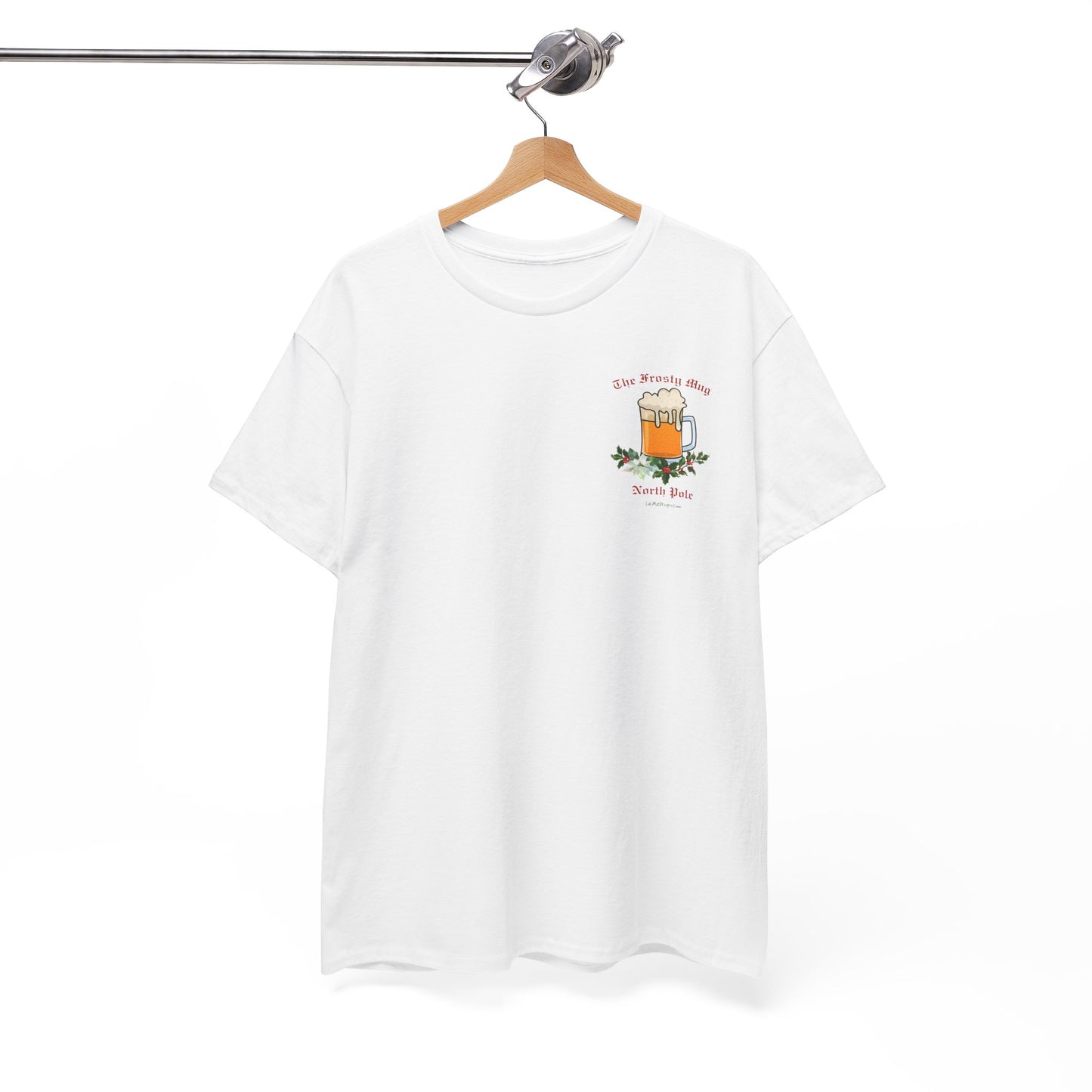 Unisex Imaginary North Pole Bar/Pub themed Christmas holiday Heavy Cotton Tee