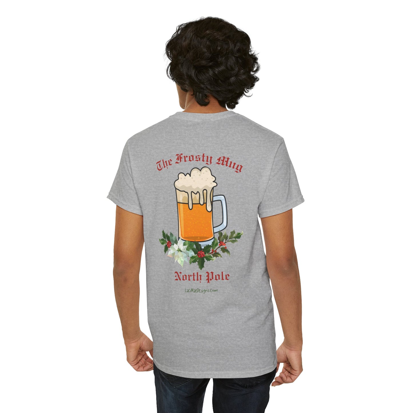 Imaginary North Pole bar/pub Christmas Holiday themed Unisex Heavy Cotton Tee