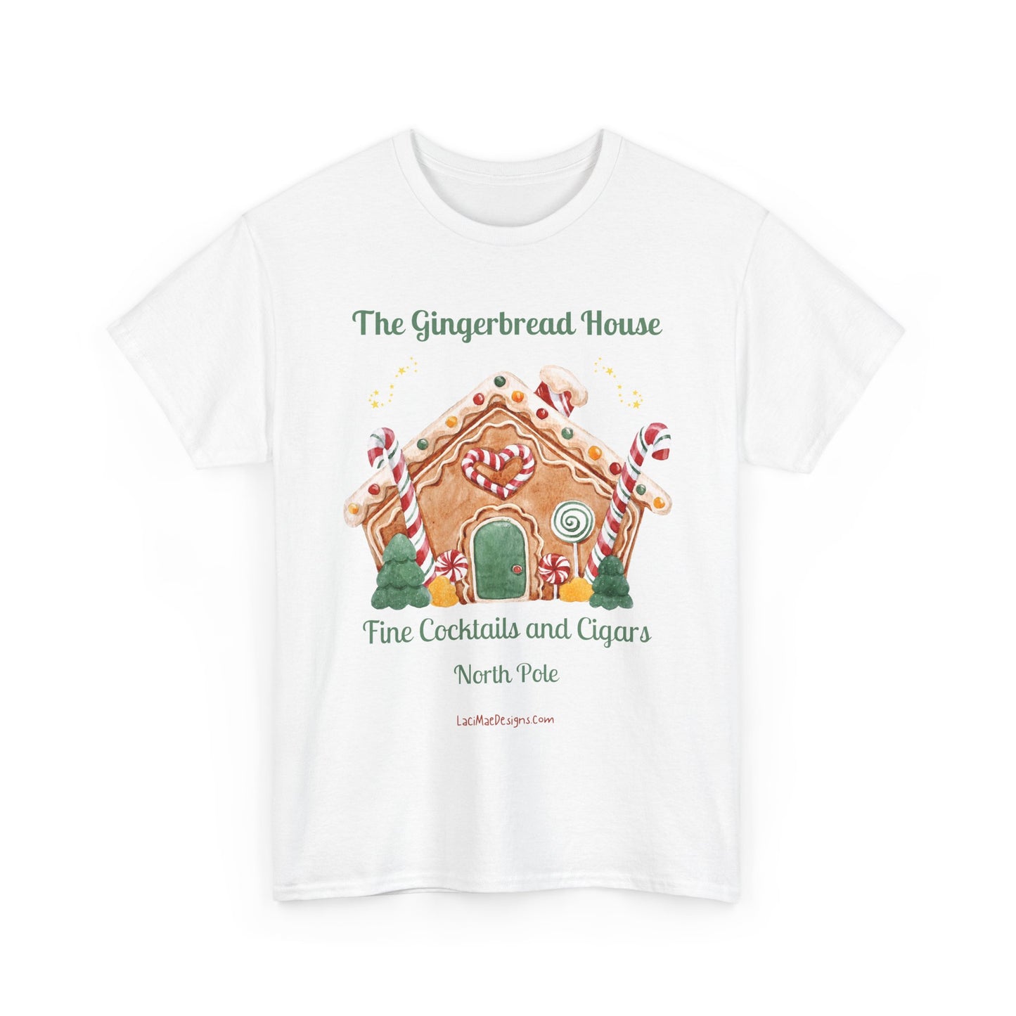 Fun, Imaginary North Pole Cocktail & Cigar Bar Unisex Heavy Cotton Tee
