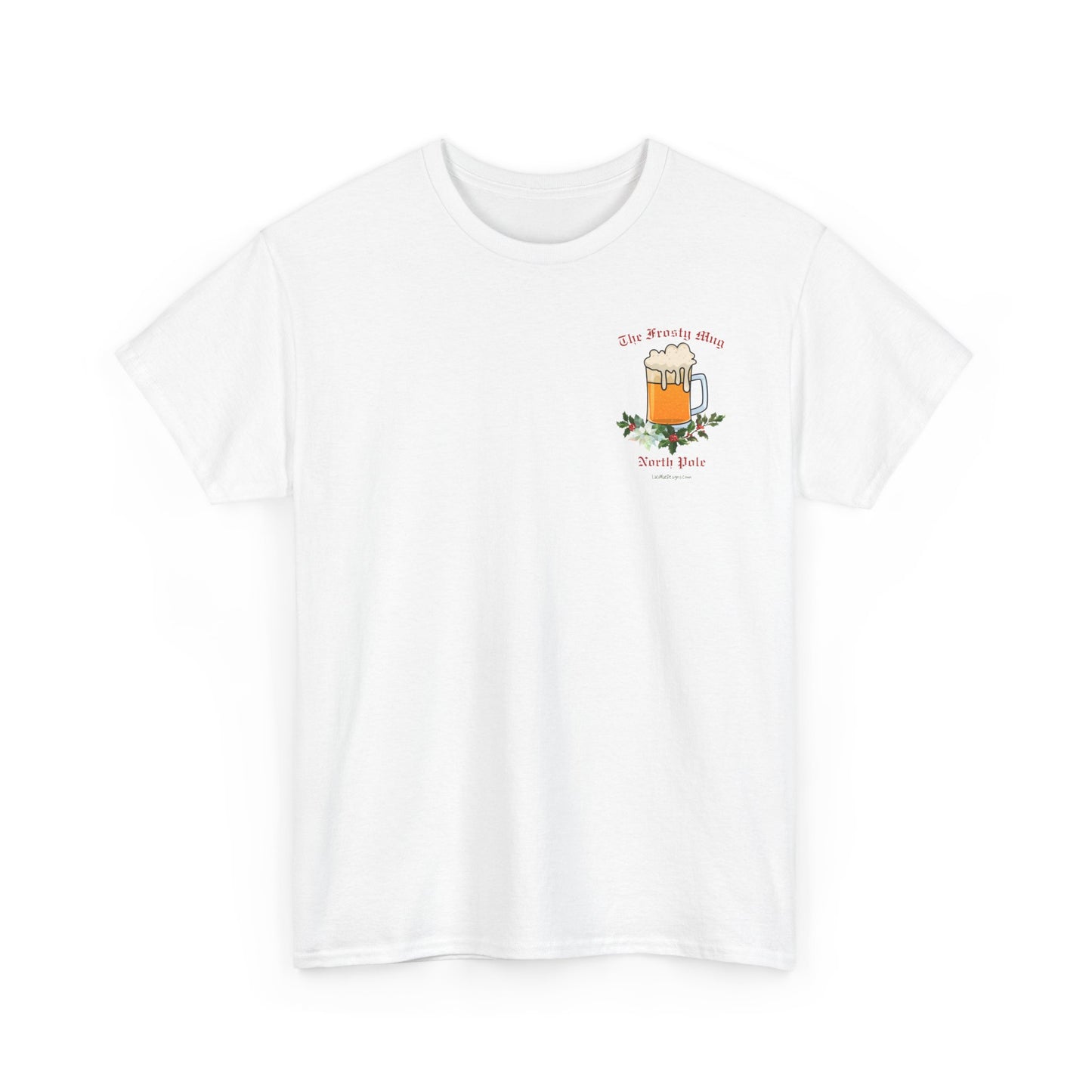 Unisex Imaginary North Pole Bar/Pub themed Christmas holiday Heavy Cotton Tee
