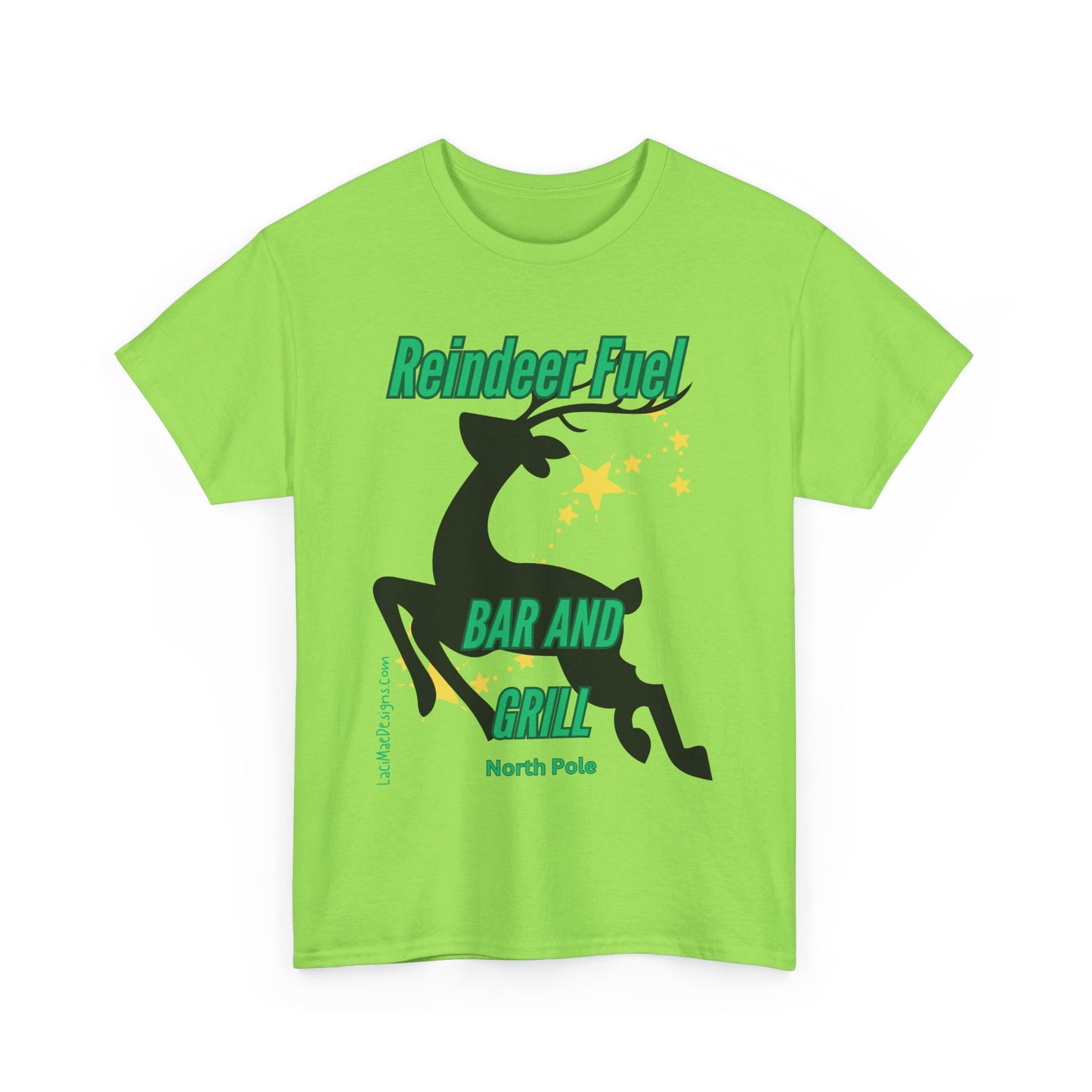Fun, imaginary North Pole bar & grill Unisex Heavy Cotton Tee