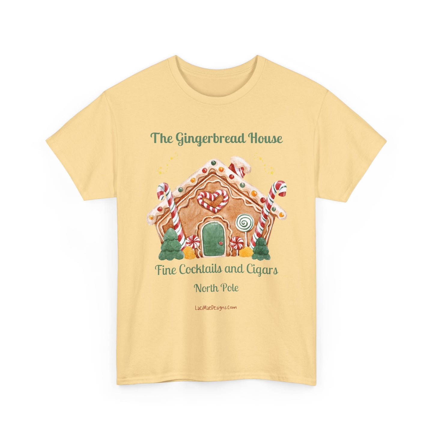 Fun, Imaginary North Pole Cocktail & Cigar Bar Unisex Heavy Cotton Tee