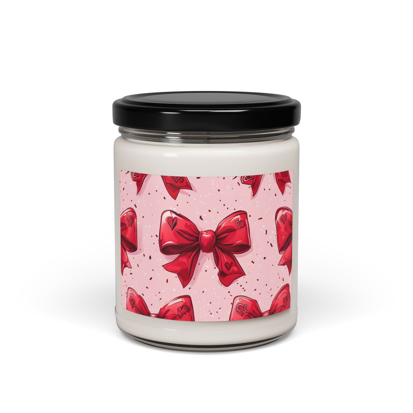 Cute Valentine's Day Bow themed Scented Soy Candle, 9oz