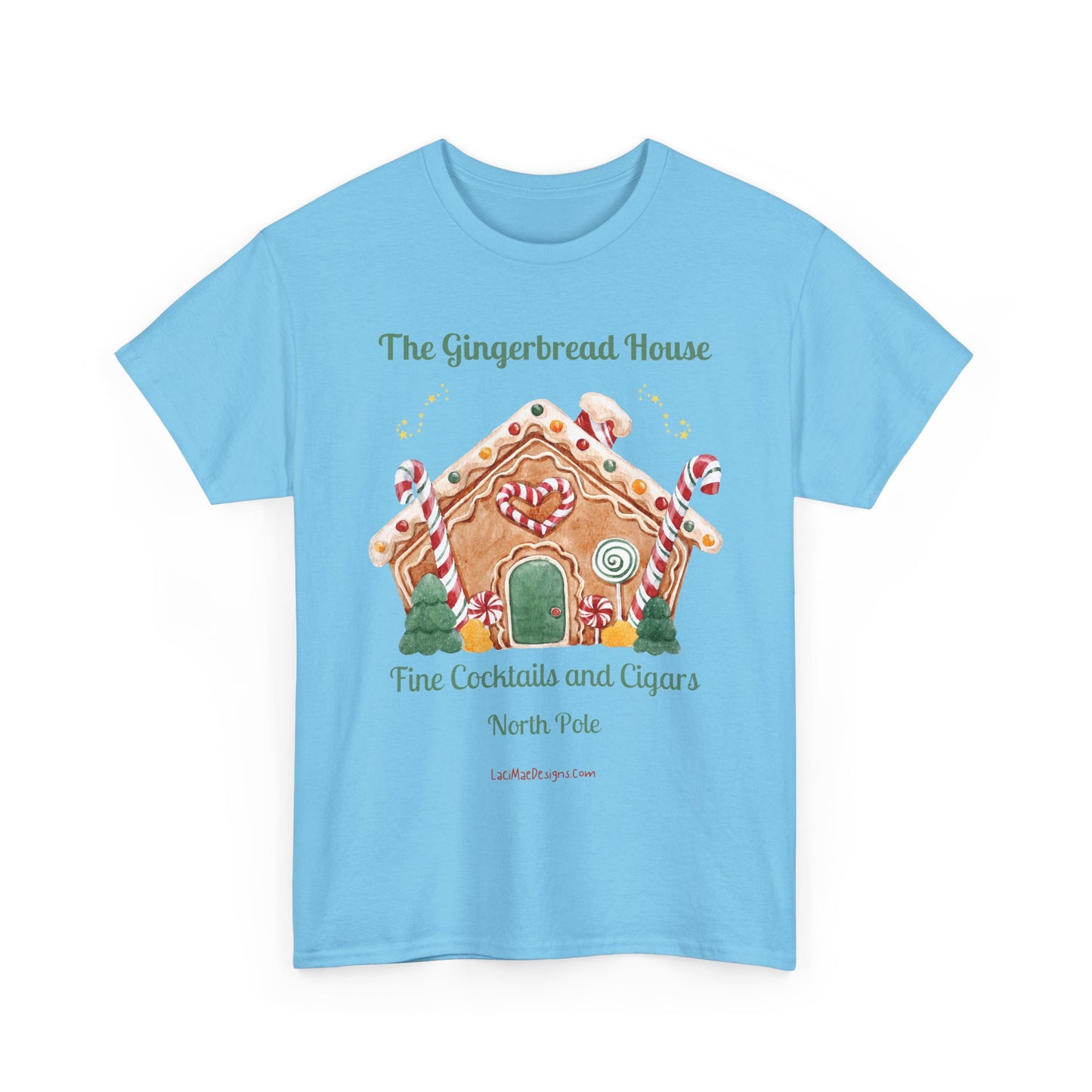 Fun, Imaginary North Pole Cocktail & Cigar Bar Unisex Heavy Cotton Tee