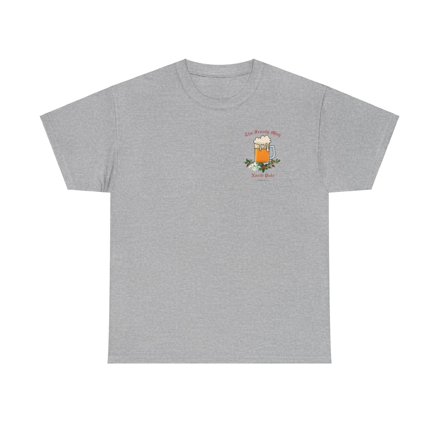 Unisex Imaginary North Pole Bar/Pub themed Christmas holiday Heavy Cotton Tee