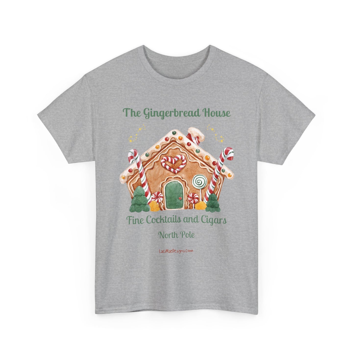 Fun, Imaginary North Pole Cocktail & Cigar Bar Unisex Heavy Cotton Tee