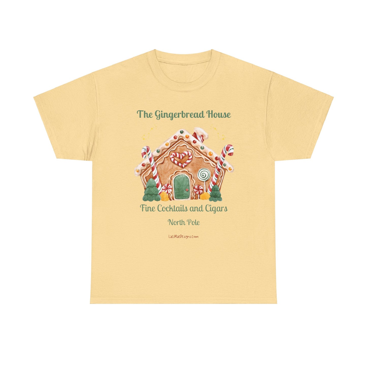 Fun, Imaginary North Pole Cocktail & Cigar Bar Unisex Heavy Cotton Tee