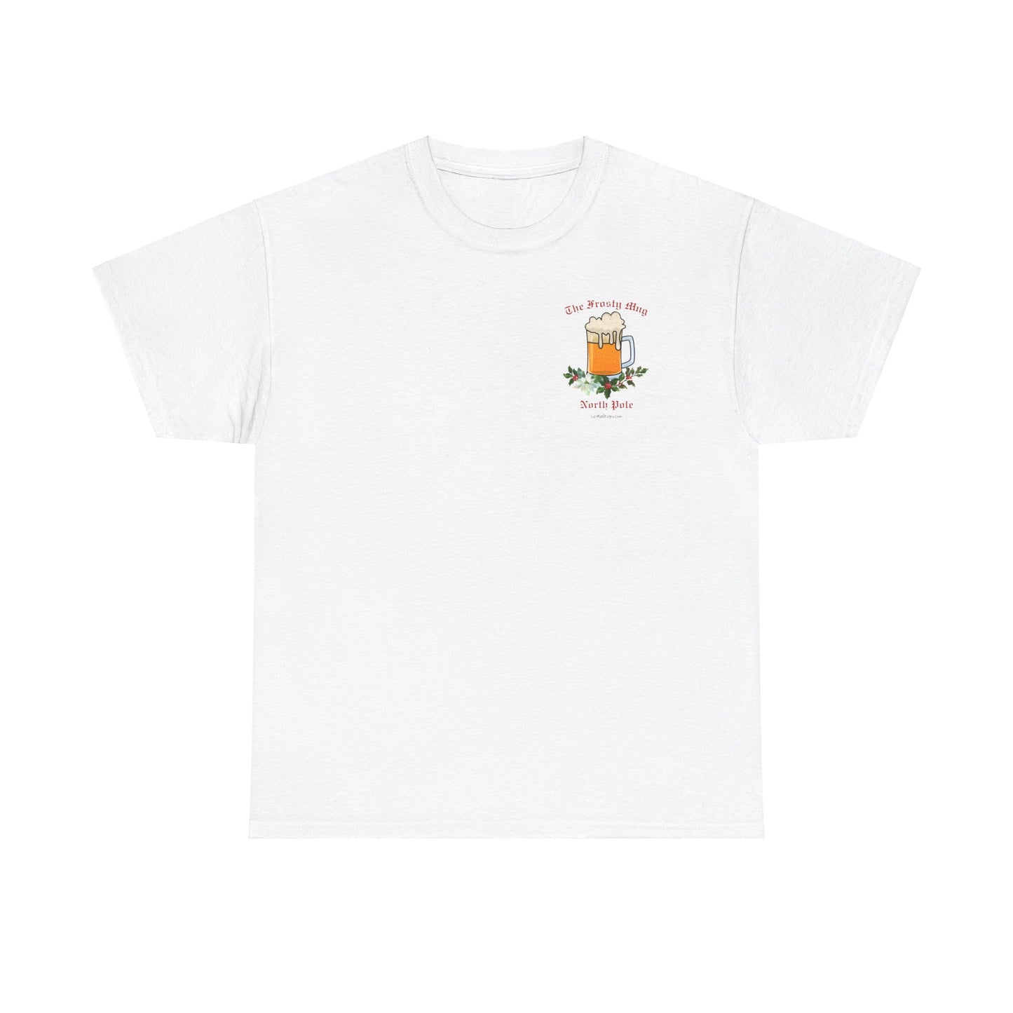 Unisex Imaginary North Pole Bar/Pub themed Christmas holiday Heavy Cotton Tee