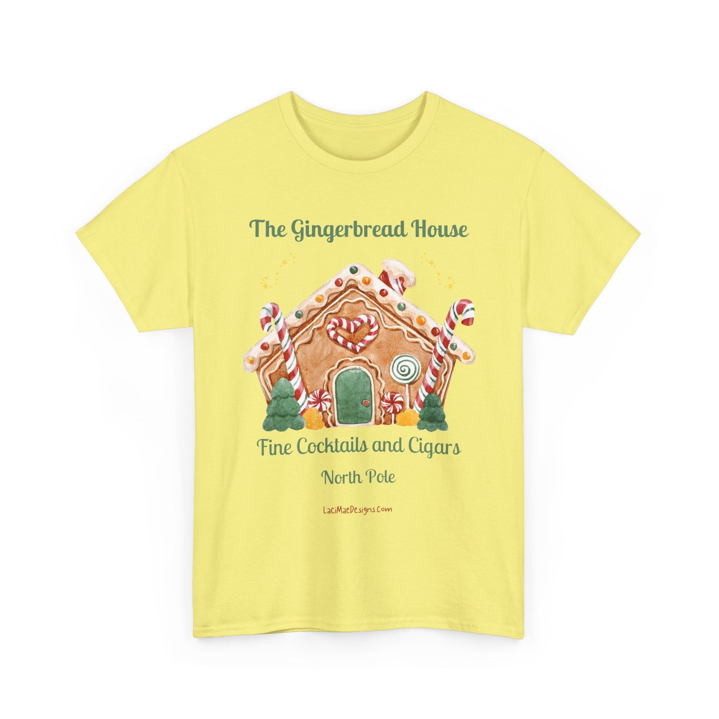 Fun, Imaginary North Pole Cocktail & Cigar Bar Unisex Heavy Cotton Tee