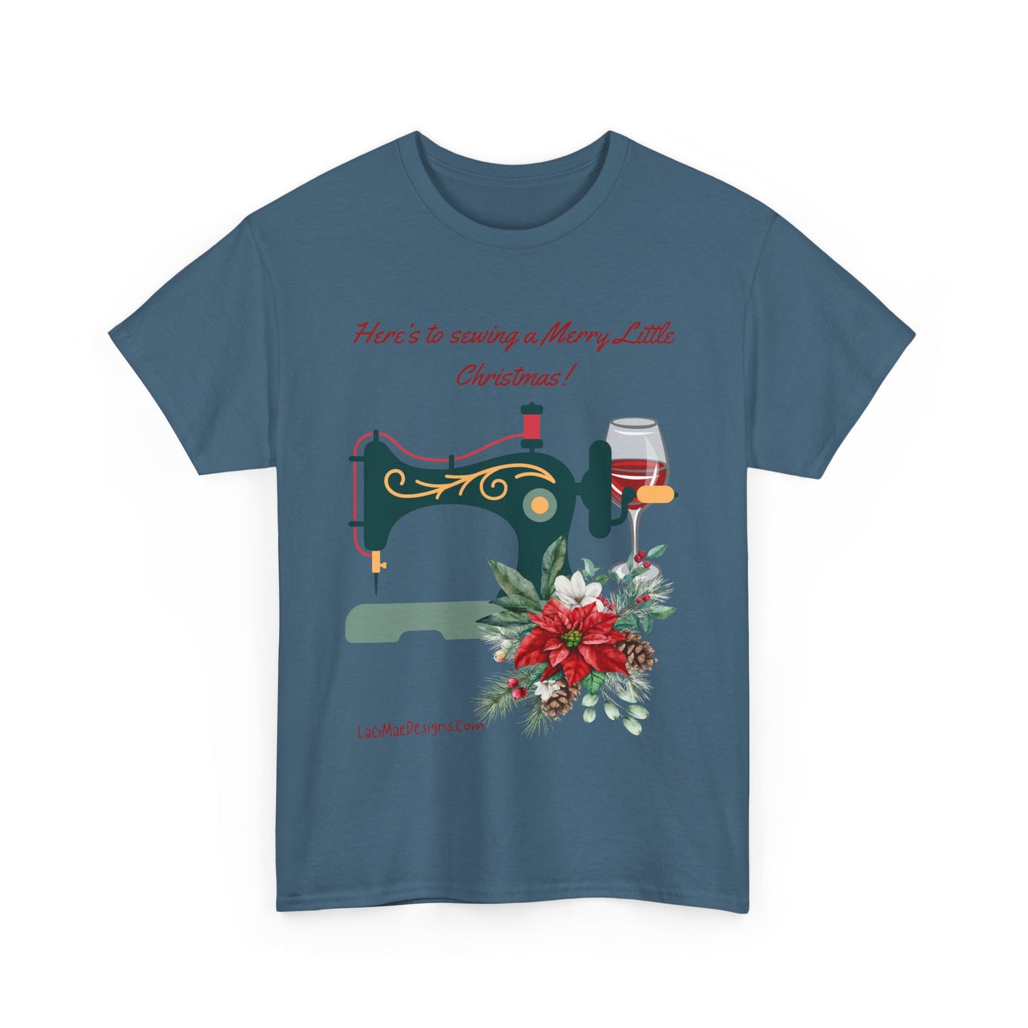 Fun and cute, Christmas themed for the seamstress, Unisex Heavy Cotton Holiday graphic Tee