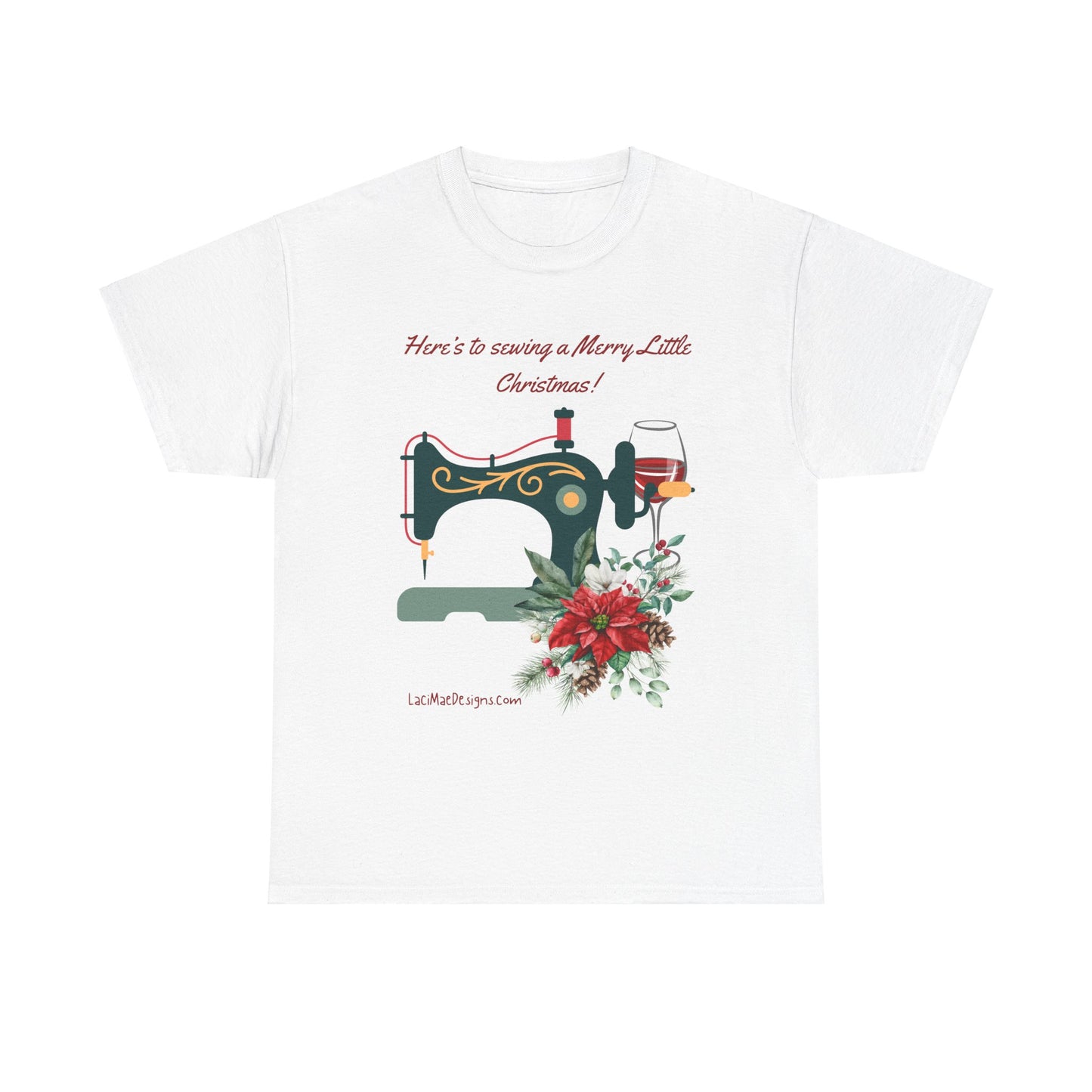 Fun and cute, Christmas themed for the seamstress, Unisex Heavy Cotton Holiday graphic Tee