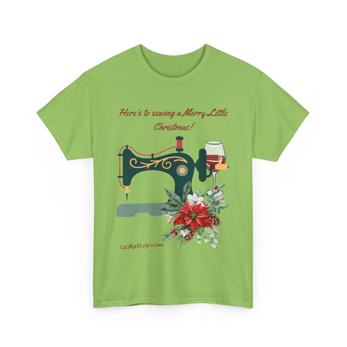 Fun and cute, Christmas themed for the seamstress, Unisex Heavy Cotton Holiday graphic Tee