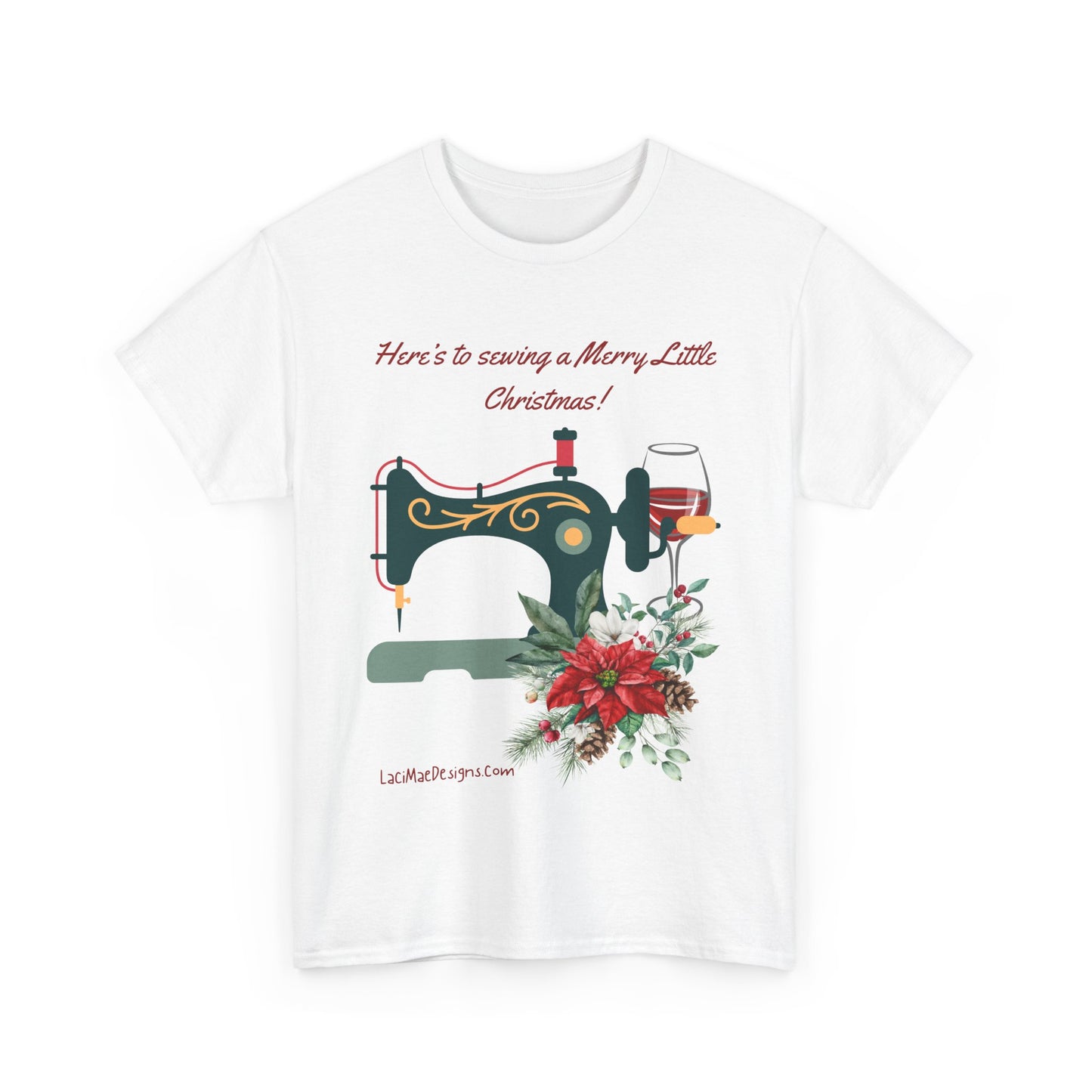 Fun and cute, Christmas themed for the seamstress, Unisex Heavy Cotton Holiday graphic Tee