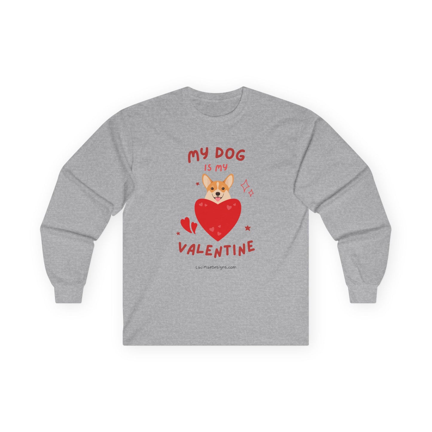 Valentine's day Tee for the dog lover!!!   Unisex Ultra Cotton Long Sleeve Tee