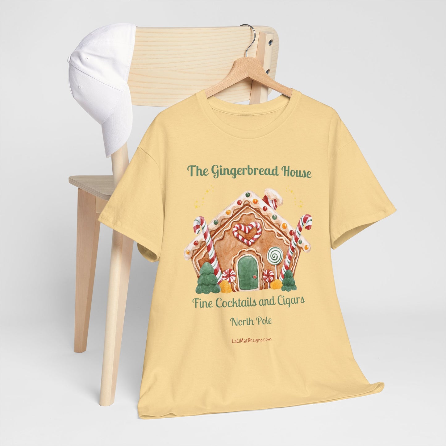 Fun, Imaginary North Pole Cocktail & Cigar Bar Unisex Heavy Cotton Tee