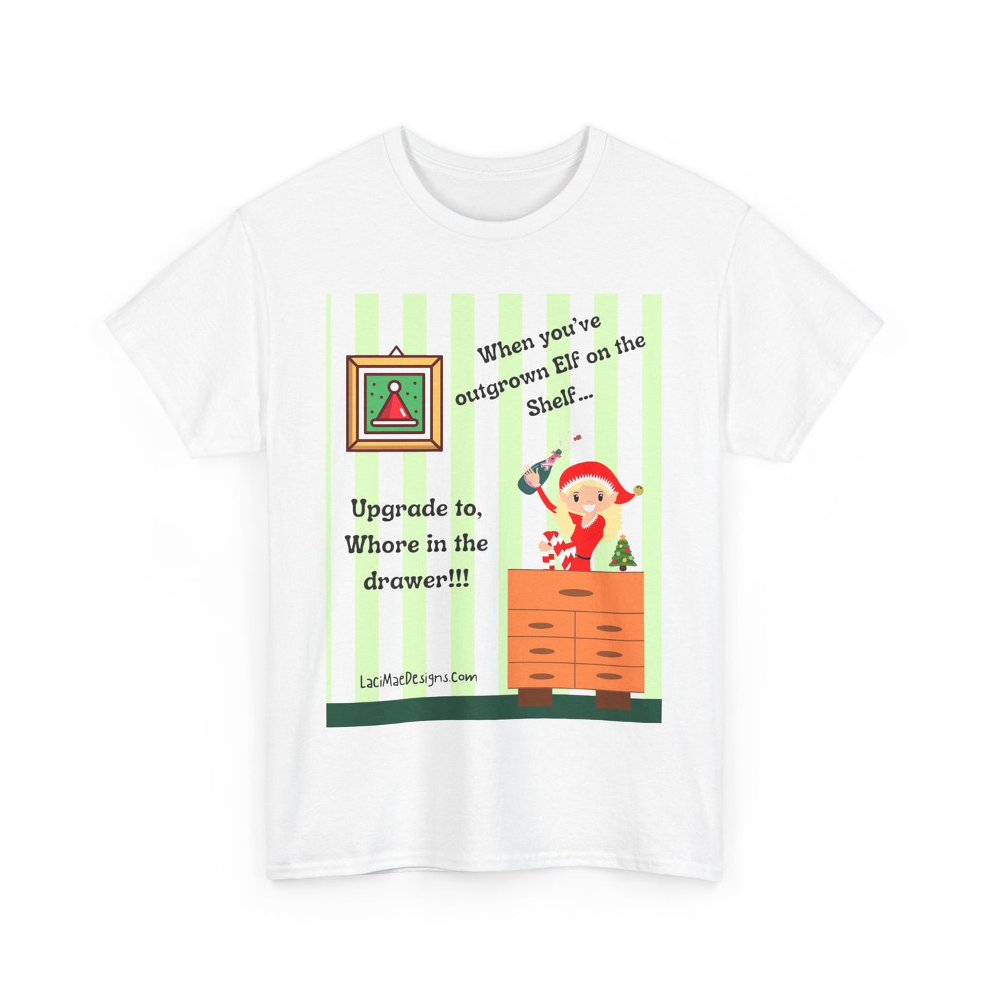 Fun Christmas themed graphic Unisex Heavy Cotton Tee