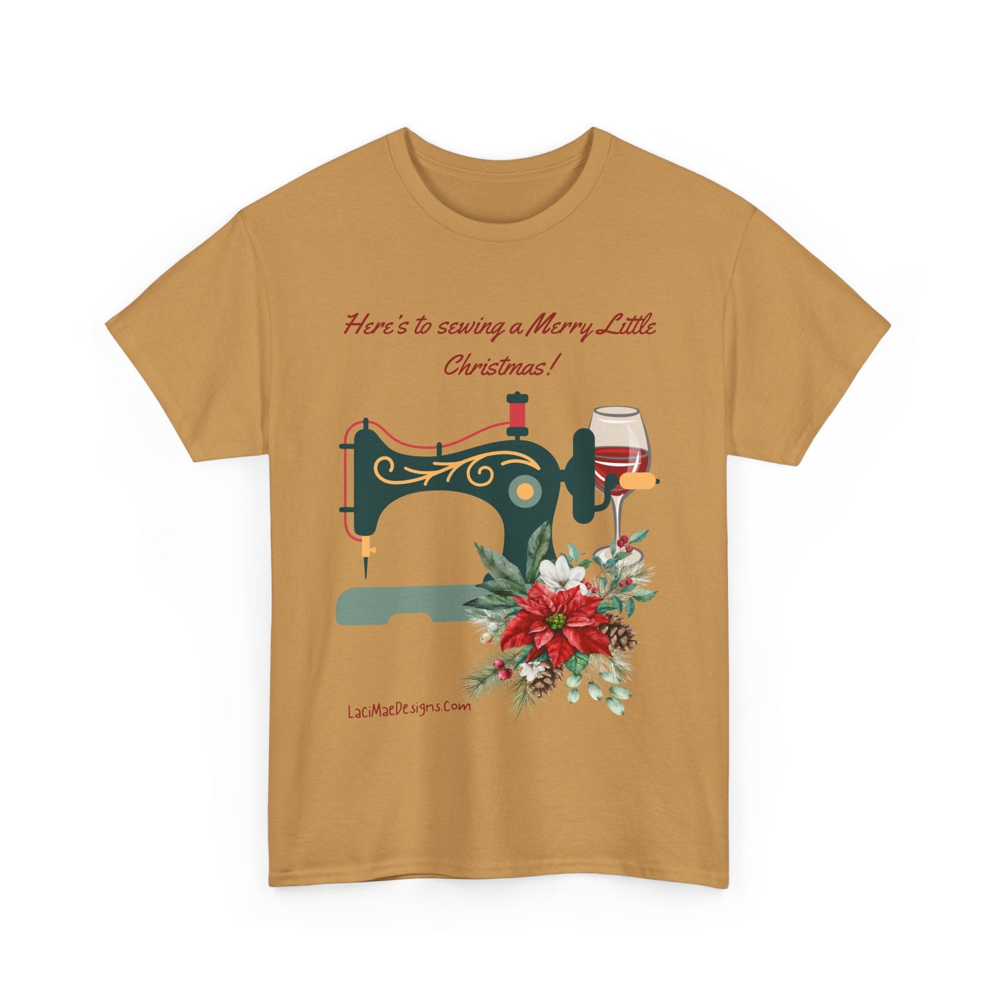 Fun and cute, Christmas themed for the seamstress, Unisex Heavy Cotton Holiday graphic Tee