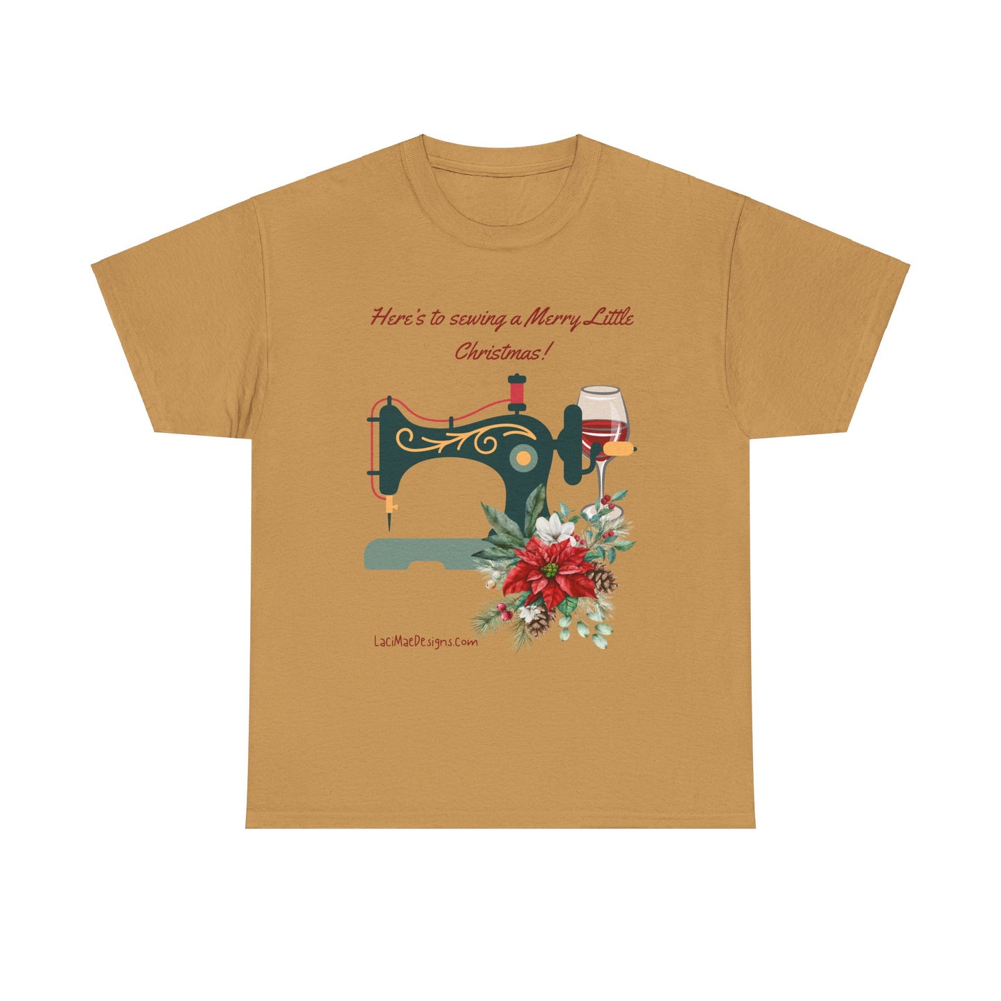 Fun and cute, Christmas themed for the seamstress, Unisex Heavy Cotton Holiday graphic Tee