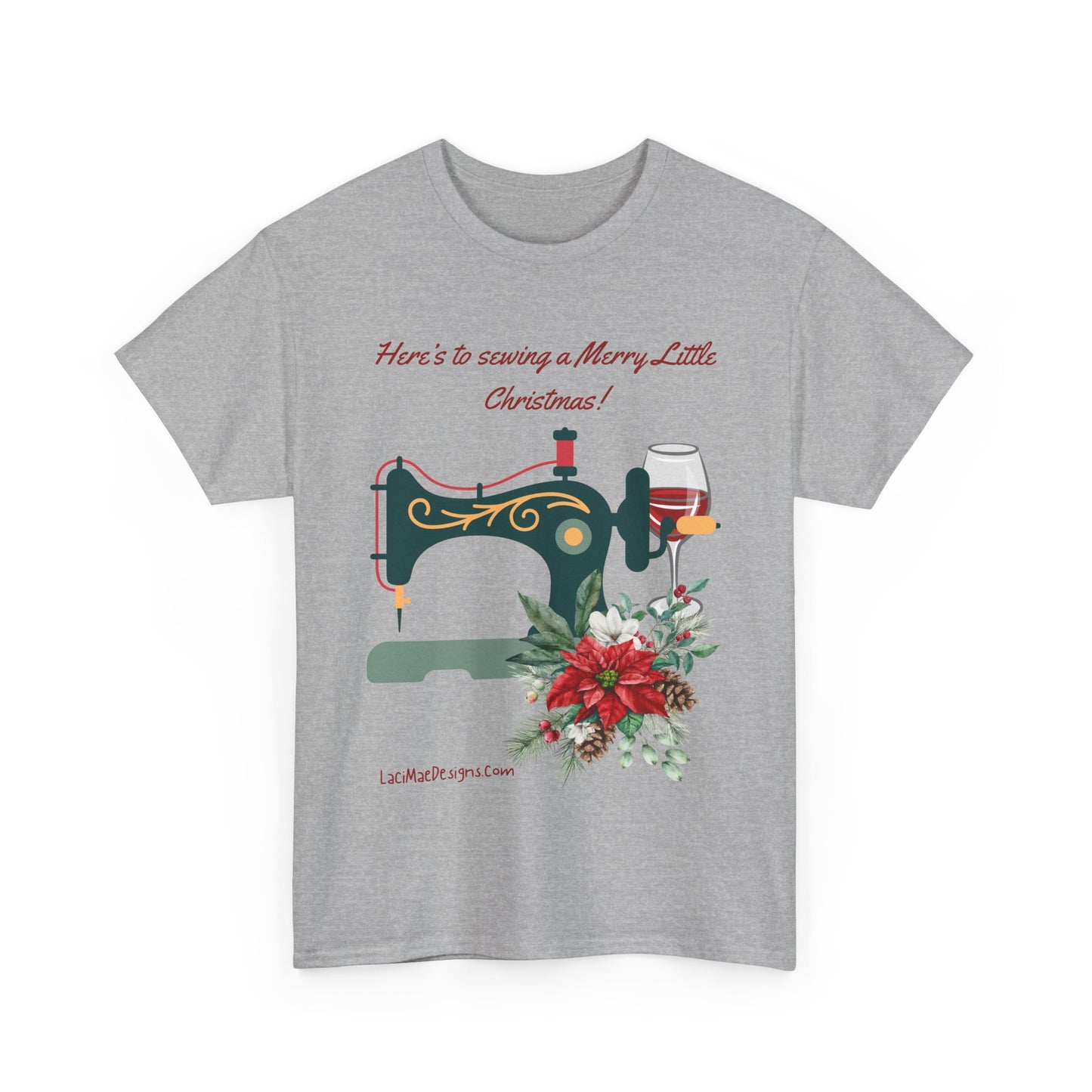 Fun and cute, Christmas themed for the seamstress, Unisex Heavy Cotton Holiday graphic Tee