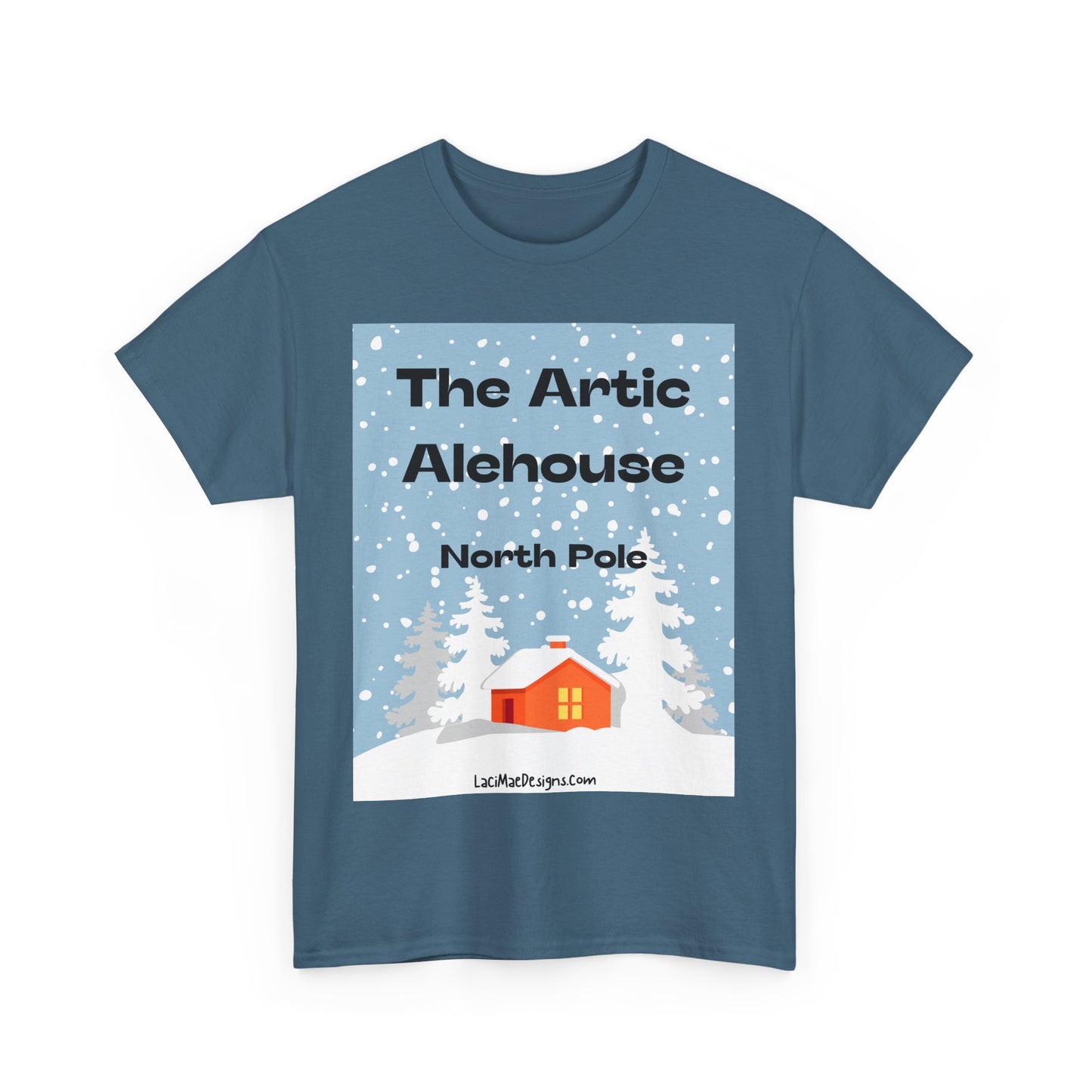 Fun, Imaginary North Pole Bar Unisex Heavy Cotton Tee