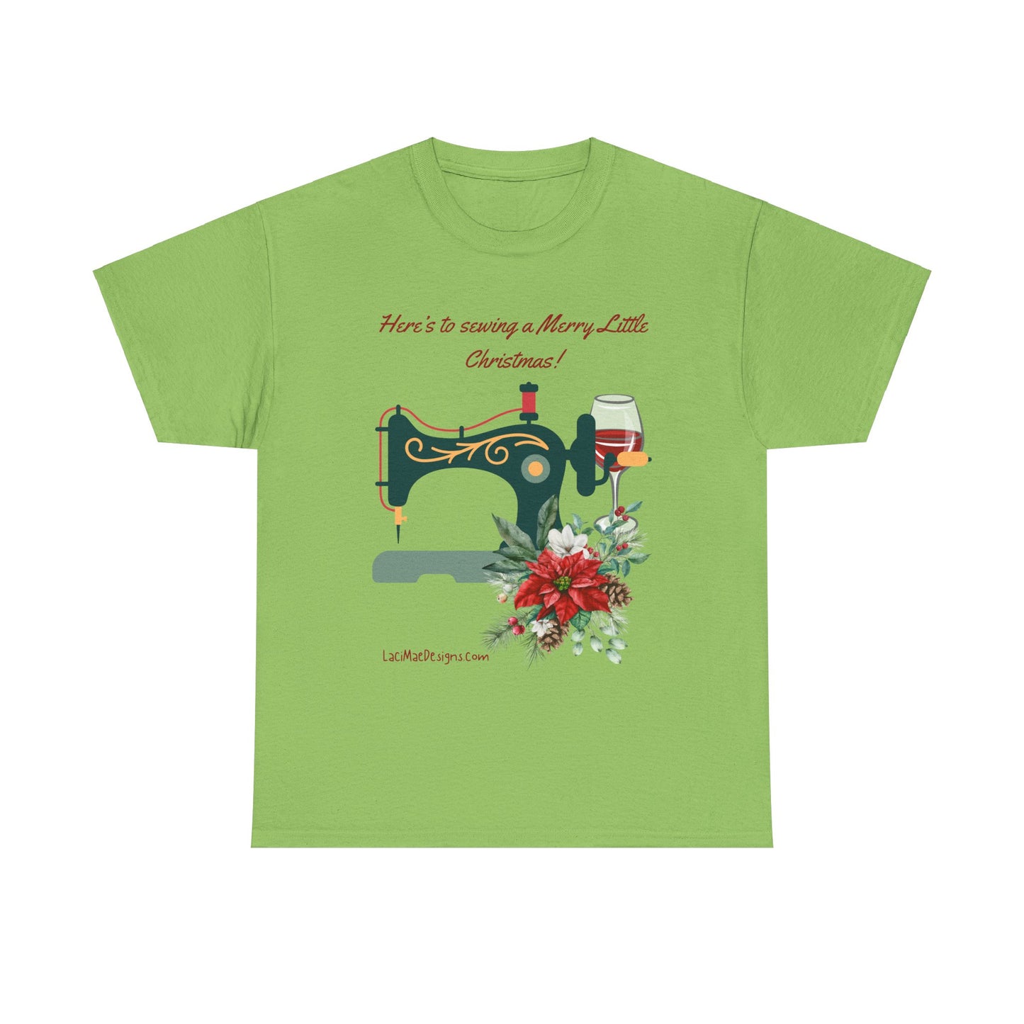 Fun and cute, Christmas themed for the seamstress, Unisex Heavy Cotton Holiday graphic Tee