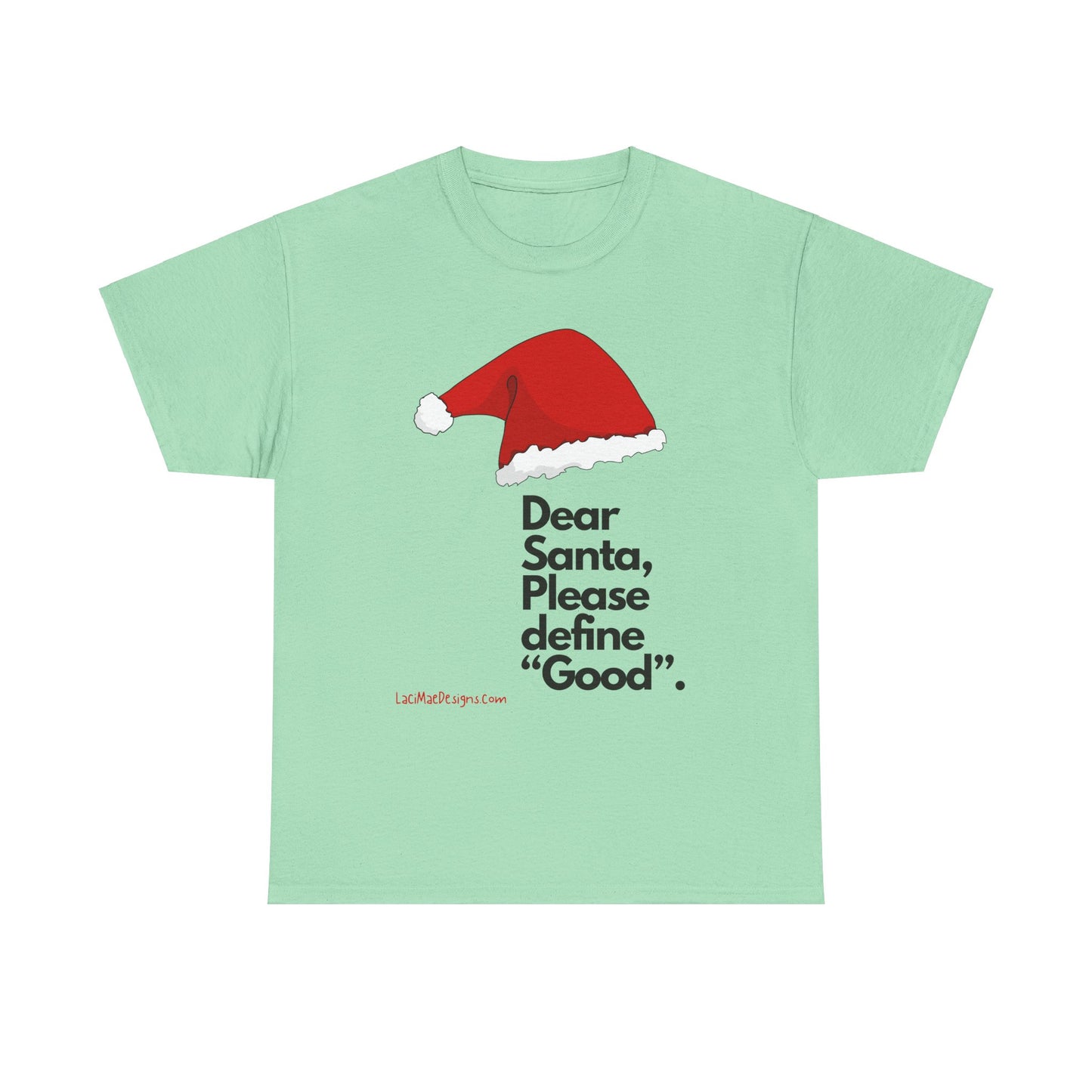 Unisex Heavy Cotton Tee with Christmas design